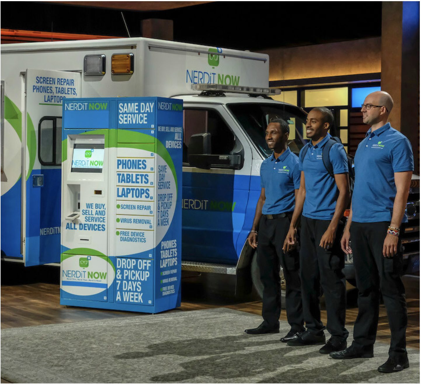 Markevis on the Shark Tank set